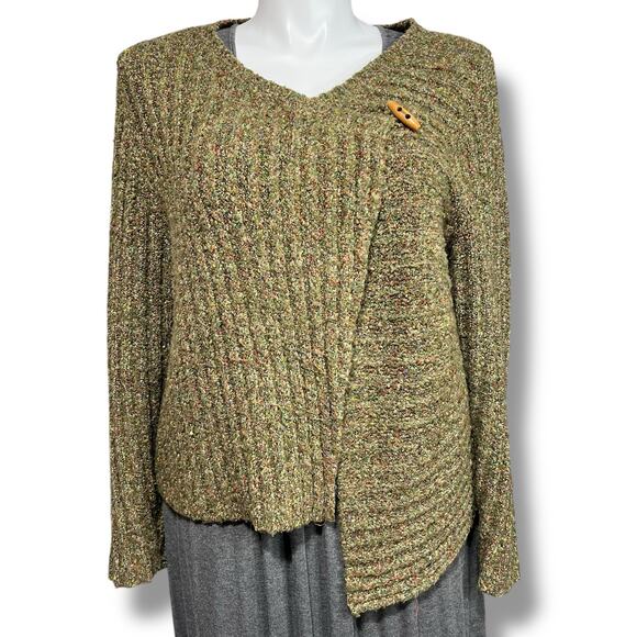Royal Robbins Womens Thick Knit Cardigan Sweater Asymmetrical Toggle Closure XL - Picture 1 of 9